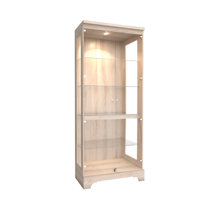 ตู้โชว์กระจก WISDOM DESIGN FURNITURE รุ่น CB-012 80 ซม. สีโซลิค